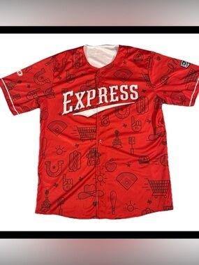 Round Rock Express SGA Reversible Jersey sz XL Red/White MiLB Baseball